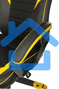 Кресло игровое Бюрократ Zombie GAME 16 черный/желтый текстиль/эко.кожа крестовина пластик