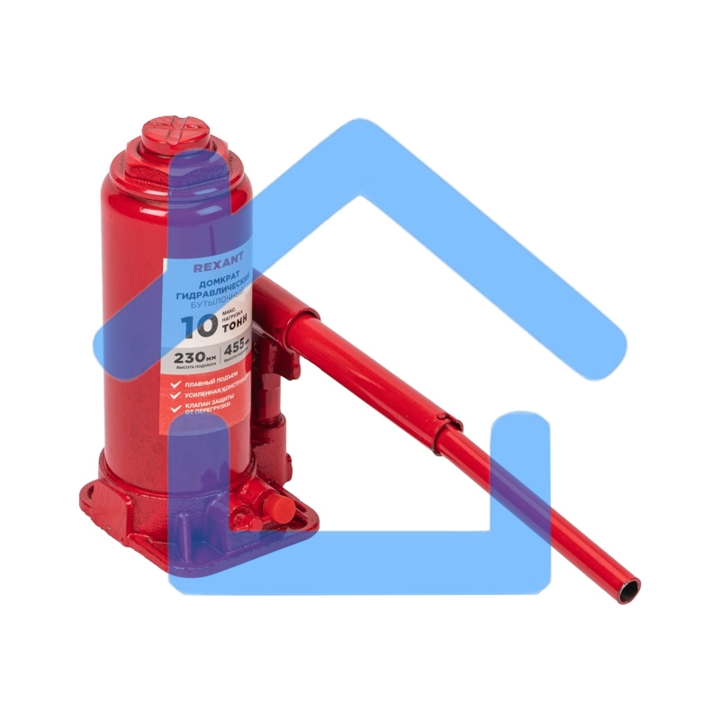 Домкрат гидравлический бутылочный 10т Rexant