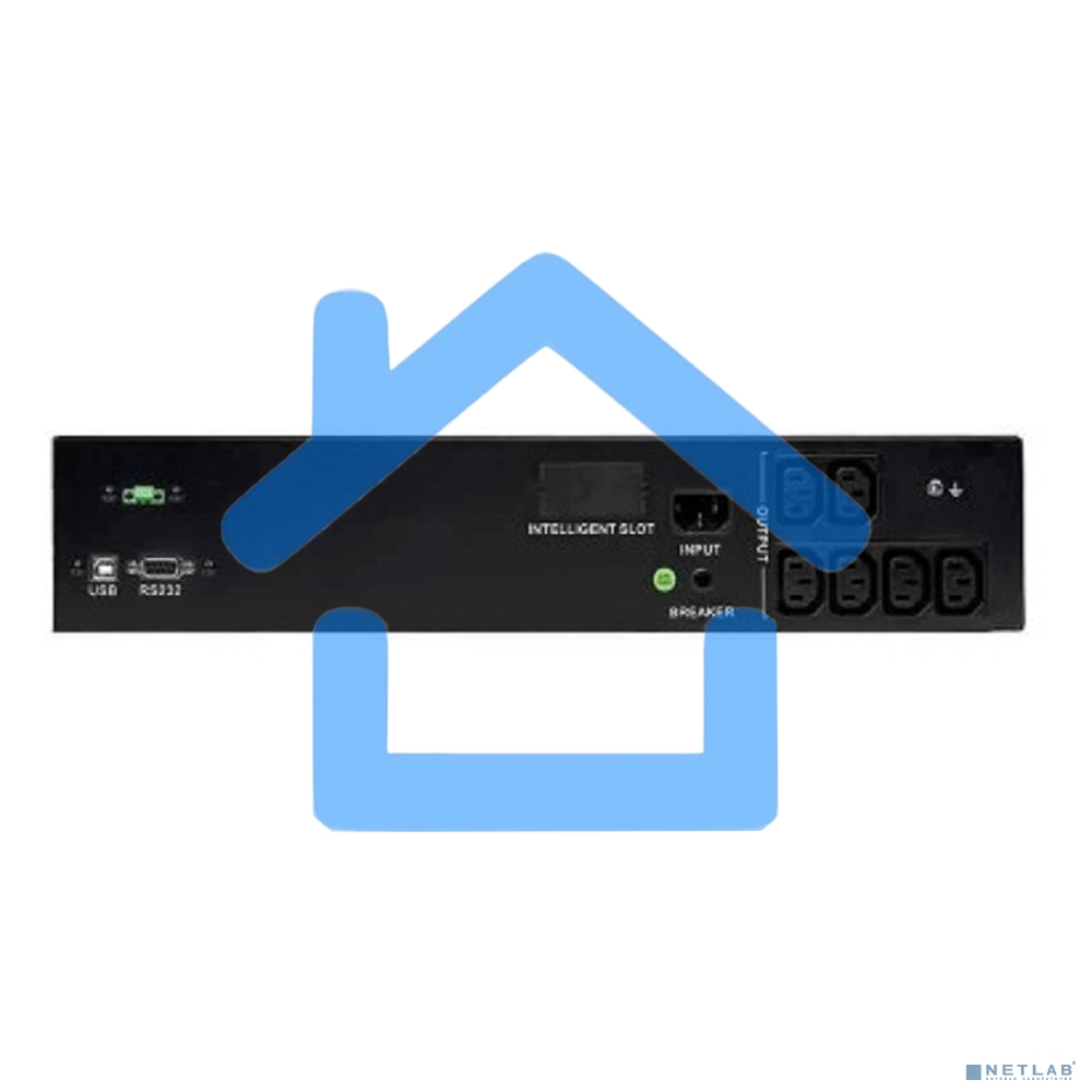 Источник бесперебойного питания Smart-Save SMT Systeme Electric 1000 ВА, монтаж в стойку 2U, 230 В, 6 розеток IEC C13, SmartSlot, AVR, LCD, USB HID