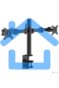Кронштейн ONKRON D221E для двух мониторов 13