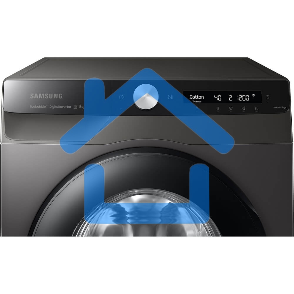 Стиральная машина Samsung WW80AG6S28AX/LD серая, загрузка фронтальная 8кг, 1200 об/мин., класс: A