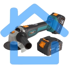 Машина шлифовальная угловая аккумуляторная Bort BWS-18Li-125 Диам. диска 125 мм; Аккумулятор 4 А.ч; Скорость холостого хода 4 000 - 9 000 об/мин;