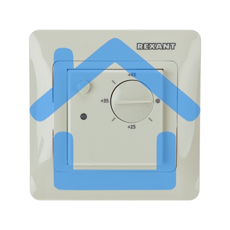 Терморегулятор механическийRX-308G (бежевый) (совместим с Schneider серии Glossa) Rexant