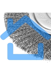 Щетка для УШМ, 200 мм, посадка 22,2 мм, плоская, витая проволока Сибртех