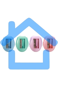 Точилка для карандашей ручная Deli MiYou EH550, 1 отверстие, пластик, ассорти, туба