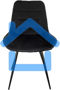 Стул для дома Бюрократ CH-K2_4 комплект 4шт черный Holland 75 металл черный на ножках (CH-K2_1/HL75_4)