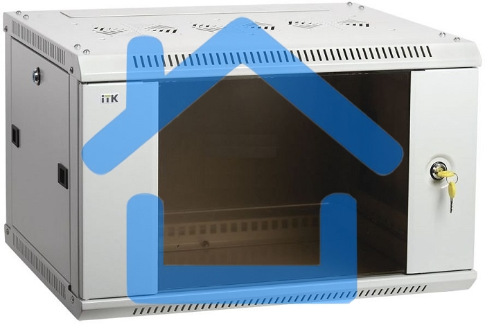 Шкаф ITK LINEA W 6U 600x450 мм дверь стекло, RAL7035