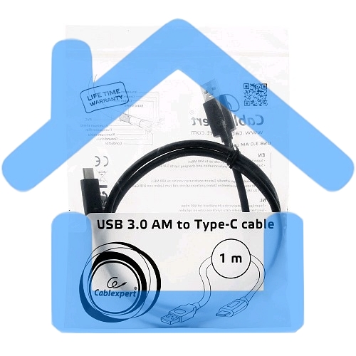 Кабель Cablexpert CCP-USB3-AMCM-1M Кабель USB3.0 AM/USB3.1TypeC, 1м