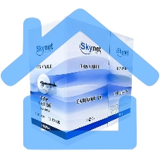 Кабель SkyNet Standart UTP indoor 4x2x0,48, медный, FLUKE TEST, кат.5e, однож., 305 м, box, серый