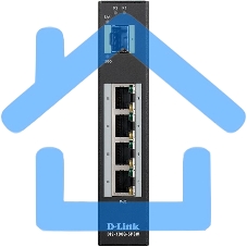 Коммутатор D-Link DIS-100G-5PSW/A1A Промышленный неуправляемый коммутатор с 4 портами 10/100/1000Base-T, 1 портом 1000Base-X SFP, функцией энергосбере