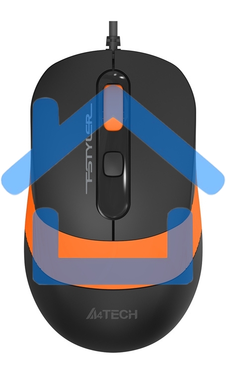 Мышь проводная A4Tech Fstyler FM10 черный/оранжевый, 1600 dpi, USB, кнопки - 4