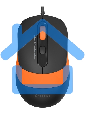 Мышь проводная A4Tech Fstyler FM10 черный/оранжевый, 1600 dpi, USB, кнопки - 4