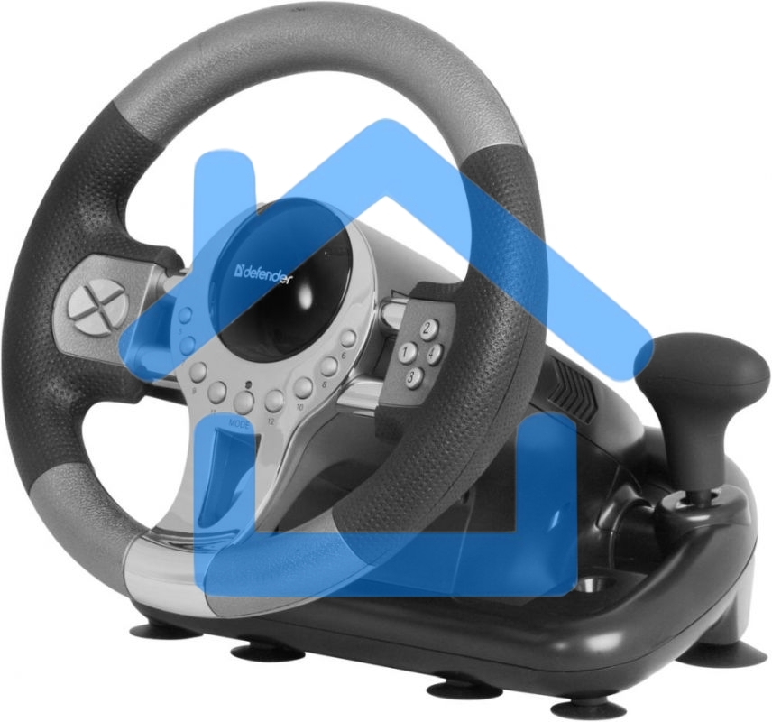 Игровой руль Defender FORSAGE 12 кн+2перекл.+1перекл. 8-ми позиц., USB