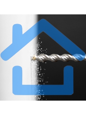 Бур по бетону Denzel двойная спираль, Cobalt W-tip, 12x210 мм, SDS PLUS