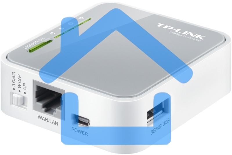 Маршрутизатор беспроводной TP-Link SOHO TL-MR3020 10/100BASE-TX