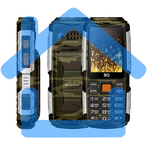 Мобильный телефон BQ-2430 Tank Power Камуфляж+Золото Camouflage+Gold 2.4”