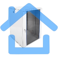 Шкаф телеком. ЦМО настенный разборный 18U (600х650) дверь стекло, черный