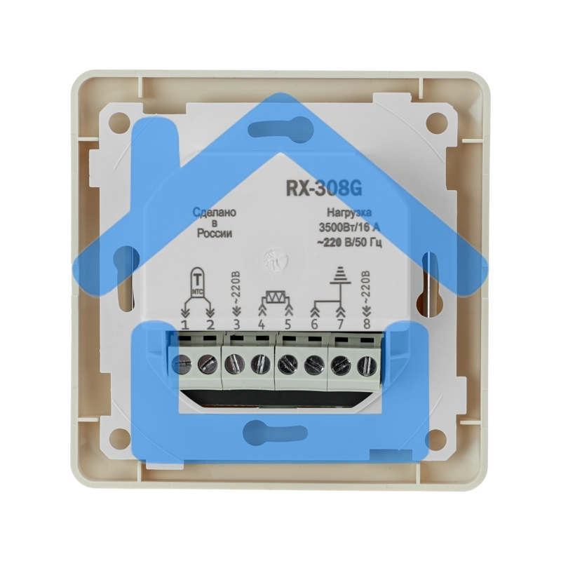 Терморегулятор механическийRX-308G (бежевый) (совместим с Schneider серии Glossa) Rexant