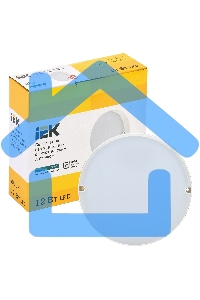 Светильник IEK LED ДПО 2011Д 12Вт IP54 4000К круг белый с АД