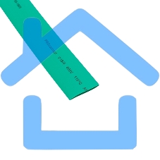 Трубка термоусаживаемая ТУТ 18,0/9,0мм, зеленая, упаковка 50 шт. по 1м, PROconnect