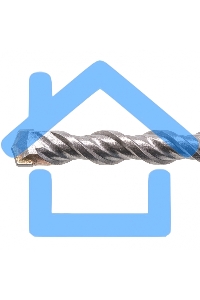 Бур по бетону Denzel двойная спираль, Cobalt W-tip, 12x260 мм, SDS PLUS