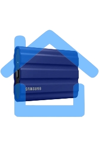 Внешний SSD Samsung T7 Shield, 2TB, USB 3.2 Gen 2 Type-C, R/W 1050/1000, синий