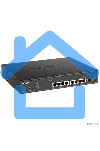 Коммутатор D-Link DGS-1100-10MPPV2/A3A, L2 Smart Switch with 8 10/100/1000Base-T ports and 2 1000Base-X SFP ports (6 PoE ports 802.3af/802.3at (30 W), 2 ports 802.3af/802.3at/802.3bt (90W), PoE Budget 242 W).8K