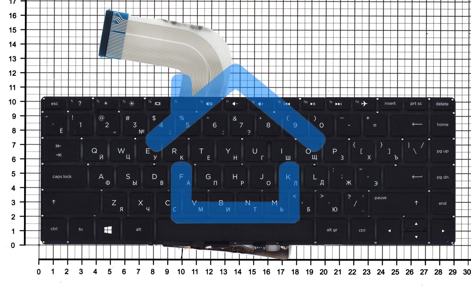 Клавиатура для ноутбука HP Pavilion 14-V черная