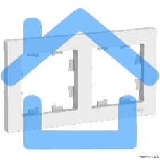 РАМКА Schneider-electric ATLASDESIGN 2-постовая, универсальная, БЕЛЫЙ