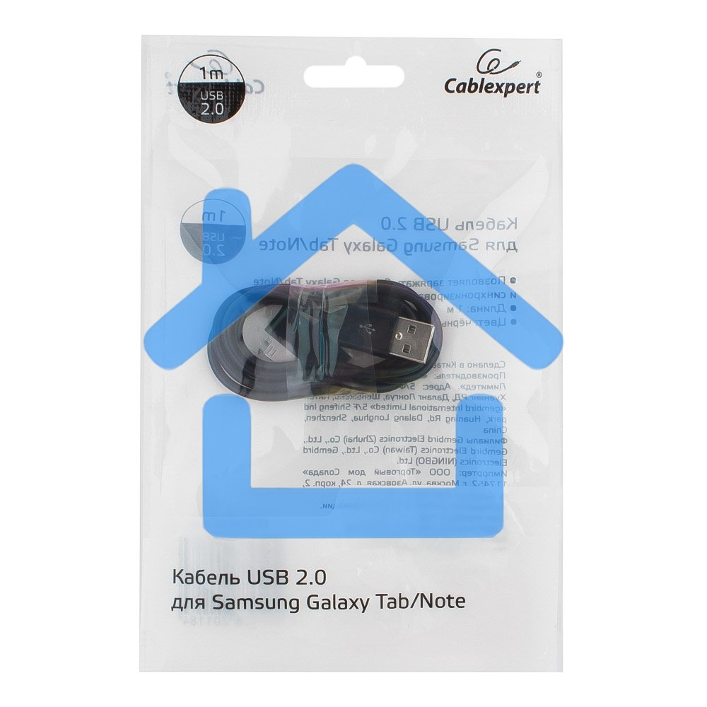 Кабель USB Cablexpert CC-USB-SG1M AM/Samsung, для Samsung Galaxy Tab/Note, 1м, черный, блистер