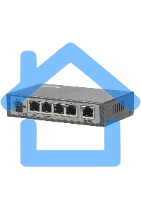 Сетевой коммутатор FE-104POE-S 5 портов 10/100 Мбит/с (IEEE802.3u 100BaseTX) из них 4 c поддержкой PoE (IEEE802.3at) до 15,4Вт на порт (HI POE), Сумма