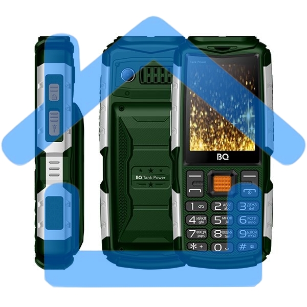 Мобильный телефон BQ-2430 Tank Power Камуфляж+Золото Camouflage+Gold 2.4”