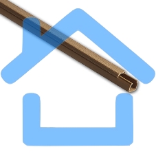 Кабель-канал 16х16 L2000 пластик бук (светл. основа) Рувинил РКК-16х16-38М