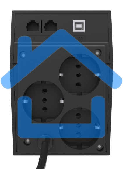 Источник бесперебойного питания Powercom RPT-800AP EURO 480W USB