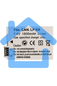 Аккумуляторная батарея для фотоаппарата Canon EOS 550D 7,4V 1800mAh Li-ion