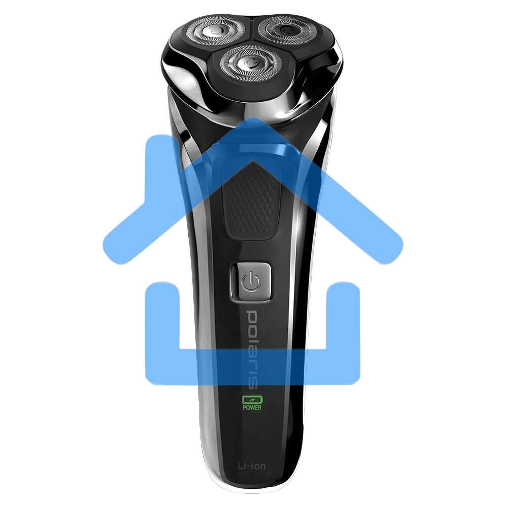 Электробритва Polaris PMR 0305R wet&dry PRO 5 blades элктрическая, черный/хром