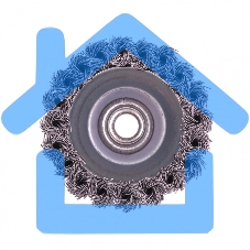 Щетка Matrix для УШМ Heavy Duty, 80 мм, М14, Чашка, крученая проволока 0,5 мм