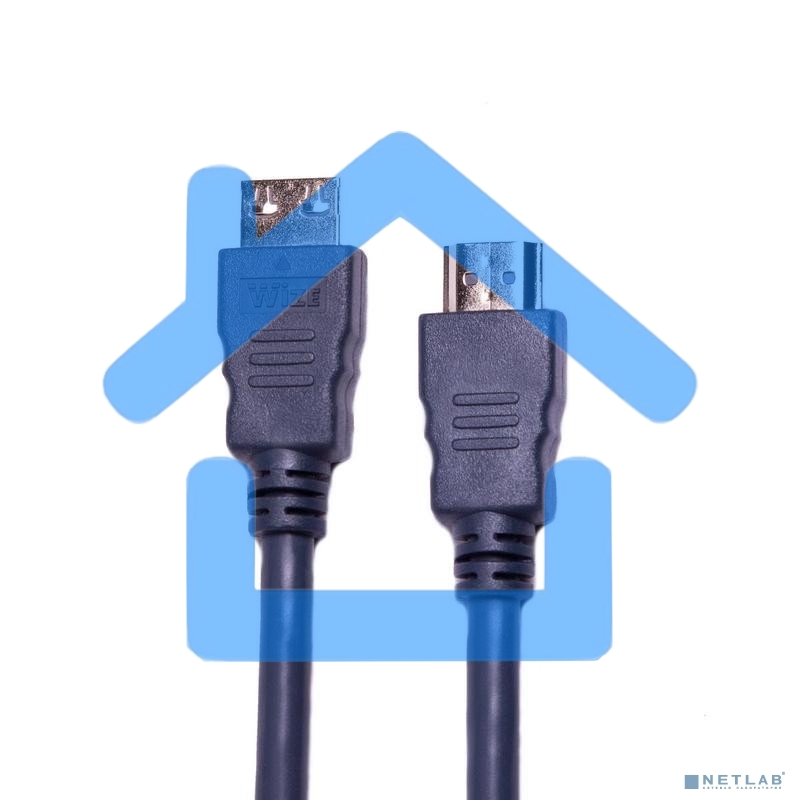 Кабель HDMI CP-HM-HM-10M Wize, 10 м, v.2.0, K-Lock, soft cable, 19M/19M, позол.разъемы, экран, темно-серый, пакет