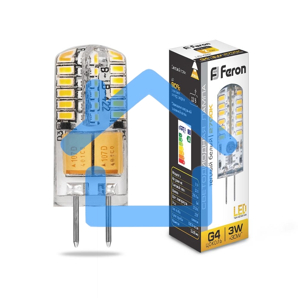 Лампа светодиодная FERON LB-422 (25531) 3W 12V G4 2700K