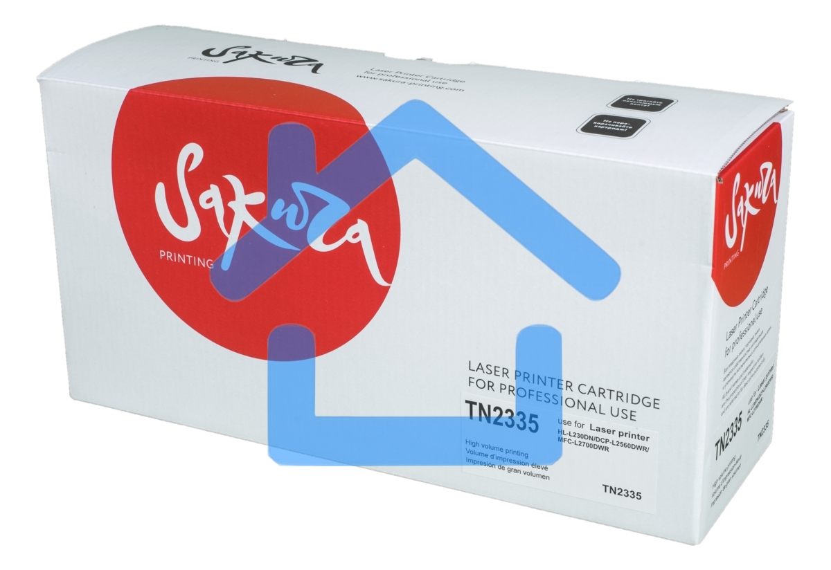 Картридж Sakura TN2335 для Brother HL-L2300DR, HL-L2340DWR, HL-L2360DNR, HL-L2365DWR, DCP-L2500DR, DCP-L2520DWR, DCP-L2540DNR, DCP-L2560DWR, MFC-L2700DWR, MFC-L2720DWR, MFC-L2740DWR, черный, 1200 к