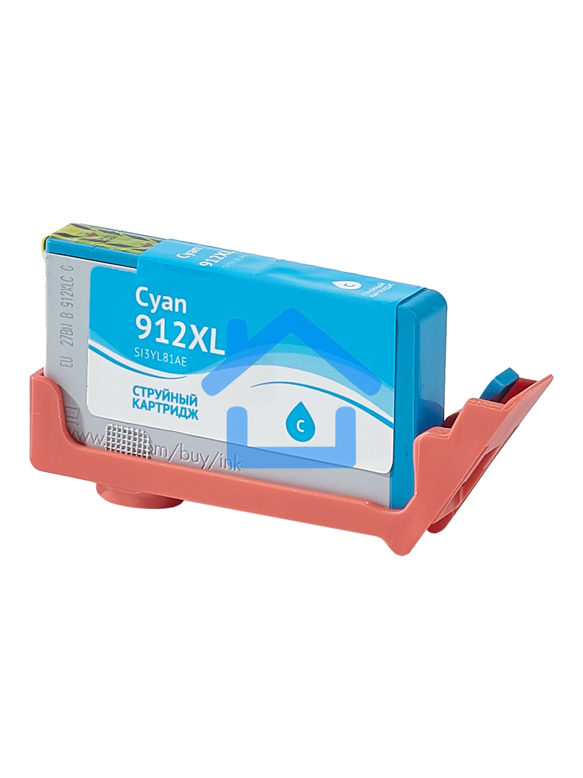 Струйный картридж Sakura 3YL81AE (№912XL Cyan) для HP, голубой, 10,5 мл., 825 к.