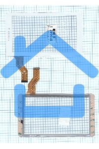 Сенсорное стекло (тачскрин) FM710301KA, белое