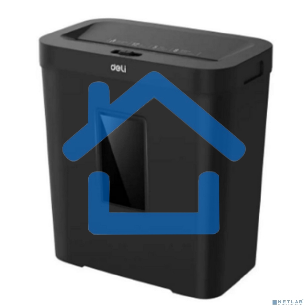 Уничтожитель бумаги (шредер) Deli ET022, черный, Р-4, 4х40, 8 Листов, 12л.