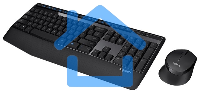 Клавиатура + мышь Logitech MK345 клав:черный мышь:черный USB 2.0 беспроводная Multimedia