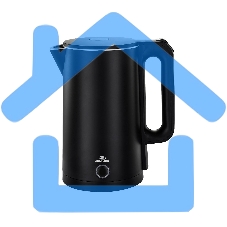 Чайник электрический Добрыня DO-1245B (1,8л) 2000Вт двойная стенка пл/нжс черный