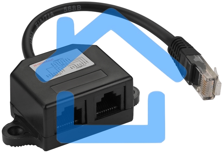 Адаптер-Y, 2 компьютерных порта