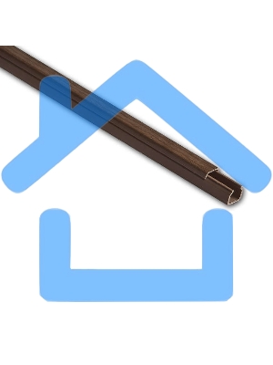 Кабель-канал 12х12 L2000 пластик дуб (темн. основа) Рувинил РКК-12х12-08М