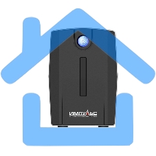 Источник бесперебойного питания Импульс Юниор 1000 1000 ВА/600 Вт, LED, АКБ 2х5А·ч, IEC-C13x4,черный 00-КБ001551