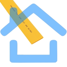 Трубка термоусаживаемая ТУТ 18,0/9,0мм, желтая, упаковка 50 шт. по 1м, PROconnect