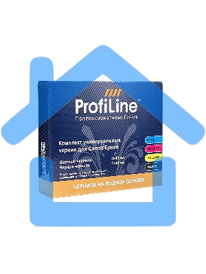 Комплект ун-ных чернил для принтеров Canon /Epson, Black/Cyan/Magenta/Yellow 4*40 мл водн ProfiLine